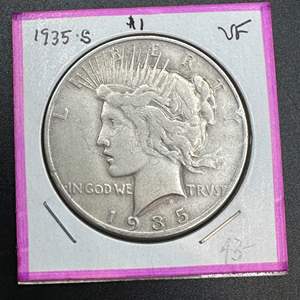 Lot #45 - 1935S Peace Silver Dollar VF