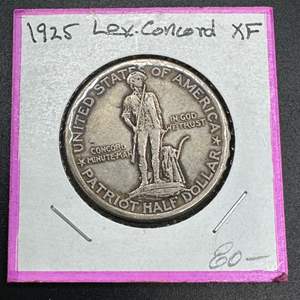 Lot #55 - 1925 Commemorative 90% silver half dollar