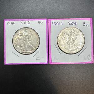 Lot #66 - 1946 Walking Liberty silver half dollars