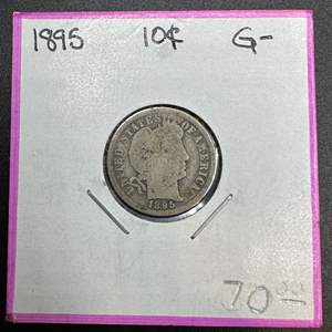 Lot #70 - 1895 Barber Silver Dime