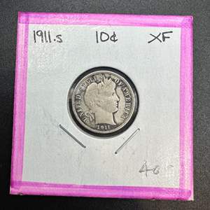 Lot #73 - 1911S Barber Silver Dime