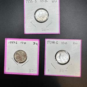 Lot #81 - 1930’s Mercury Silver Dimes 