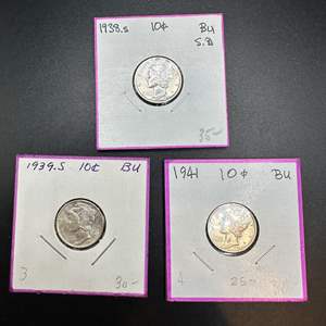 Lot #82 - 1930’s Mercury Silver Dimes