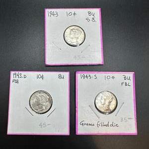 Lot #84 - 1930’s Mercury Silver Dimes