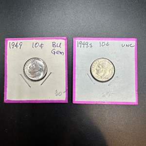 Lot #88 - 1949 Roosevelt Silver Dimes