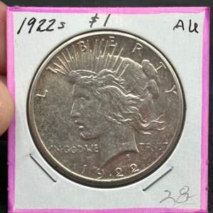 Lot #101 - 1922S Peace Silver Dollar AU