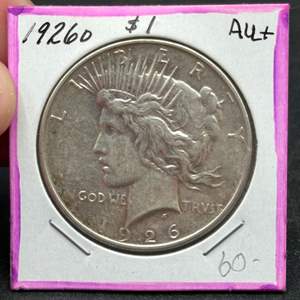 Lot #105 - 1926O Peace Silver Dollar AU