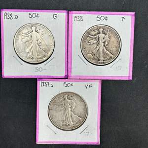 Lot #120 - 1938 Walking Liberty silver half dollars