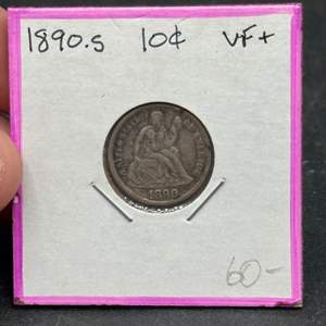 Lot #127 - 1890S Seated Liberty Silver Dime