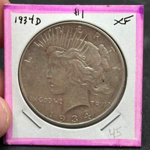 Lot #135 - 1934D  Peace Silver Dollar