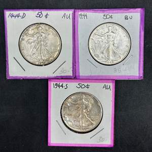 Lot #152 - 1944 Walking Liberty silver half dollars