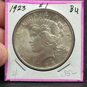 Lot #173 - 1923 Peace Silver Dollar BU