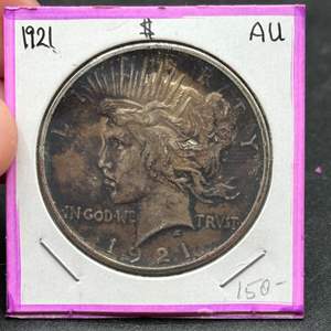 Lot #195 - 1921 Peace Silver Dollar AU