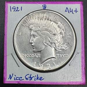 Lot #202 - 1921 Peace Silver Dollar AU