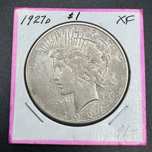 Lot #204 - 1927D Peace Silver Dollar XF