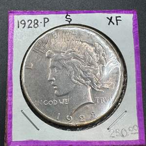 Lot #206 - 1928P Peace Silver Dollar XF