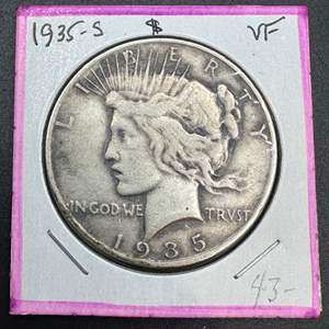 Lot #213 - 1935S Peace Silver Dollar VF