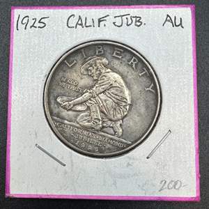 Lot #246 - 1925 U.S. CALIFORNIA Commemorative 90% Silver Half Dollar