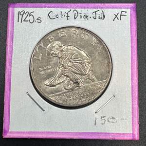 Lot #249 - 1925 U.S. CALIFORNIA Commemorative 90% Silver Half Dollar