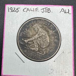 Lot #252 - 1925 U.S. CALIFORNIA Commemorative 90% Silver Half Dollar