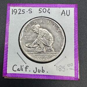 Lot #260 - 1925S U.S. CALIFORNIA Commemorative 90% Silver Half Dollar