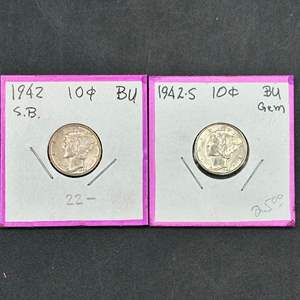 Lot #270 - 1942 Mercury Silver Dimes