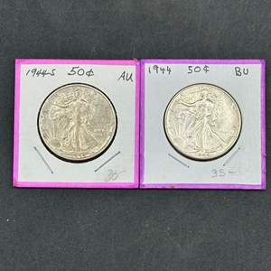 Lot #295 - 1944 Walking Liberty silver half dollars