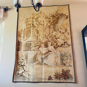 Lot #32- LARGE Vintage Wall Tapestry From Florence Italy