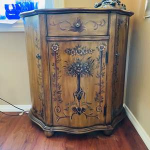 Lot #35- Hand Painted Bombay Style Sideboard Cabinet 