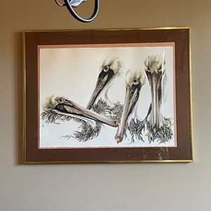 Lot #42- Vintage Framed Pencil Signed & Numbered Print By Teri Matelson