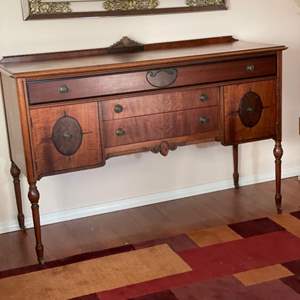 Lot #54- Early 1900's Vintage Wooden Sideboard