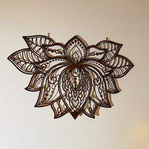 Lot #65-Lotus Mandala Metal Wall Art