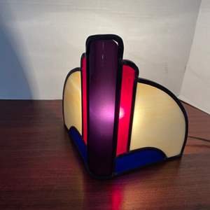 Lot #75- Art Deco Style Stained Glass Lamp