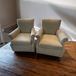 Lot #119- Sam Moore Swivel Accent Chairs