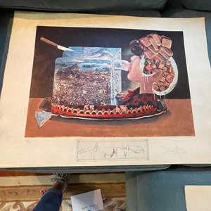 Lot #120- Salvador Dali Signed & Numbered Lithograph “Les Pois Nonoches”