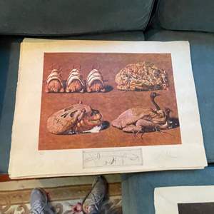 Lot #125- Salvador Dali Signed & Numbered Lithograph “Princley Plier Caprices”