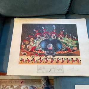 Lot #126- Salvador Dali Signed & Numbered Lithograph “Les Montres Molles Demi Sommeil”