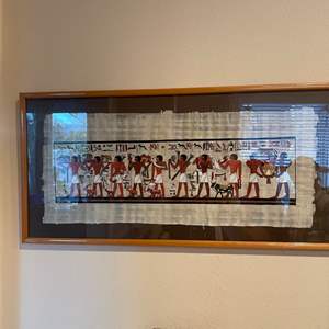 Lot #150- Framed Egyptian Art on Papyrus 