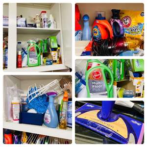 Lot #163- Huge Lot Of Cleaning Supplies 