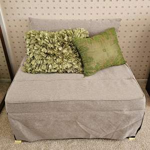 Lot #205- Like New Ottoman with pull out Twin Bed