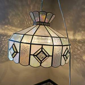 Lot #223- Tiffany Style Iredecent Hanging Light