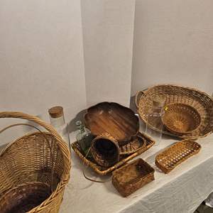 Lot #462- Assorted Baskets Of Various Shapes