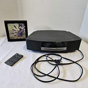 Lot #478- Bose Music System With Remote & Floral Decorative Plate