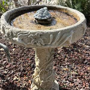 Lot #500-Concrete Bird Bath