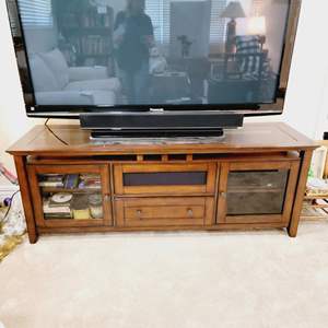 Lot #23- Wood TV Console 