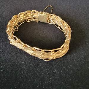 Lot #125-Beautiful 14K Gold Bracelet, Tested and Marked 18.84g