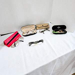 Lot #157-  Older Prescription Reading Glasses: All prescription. Diva, Vision Essentials, Fendi, & Caviar