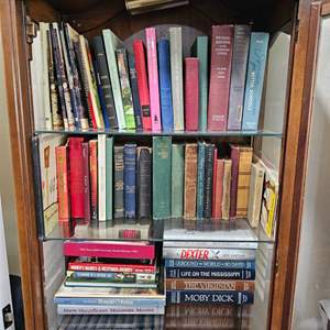 Lot #169- (3) Shelves of Large Book Assortment Mostly Older Books