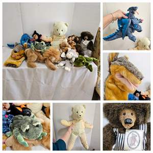 Lot #173- Plush Toy Puppet & Stuffed Animal Lot 