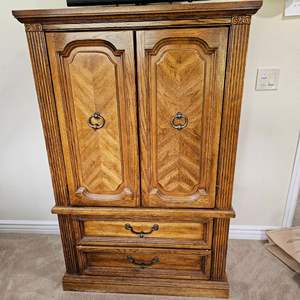 Lot #179- LEA “The Bedroom People” Armoire/Tall Chest Of Drawers 